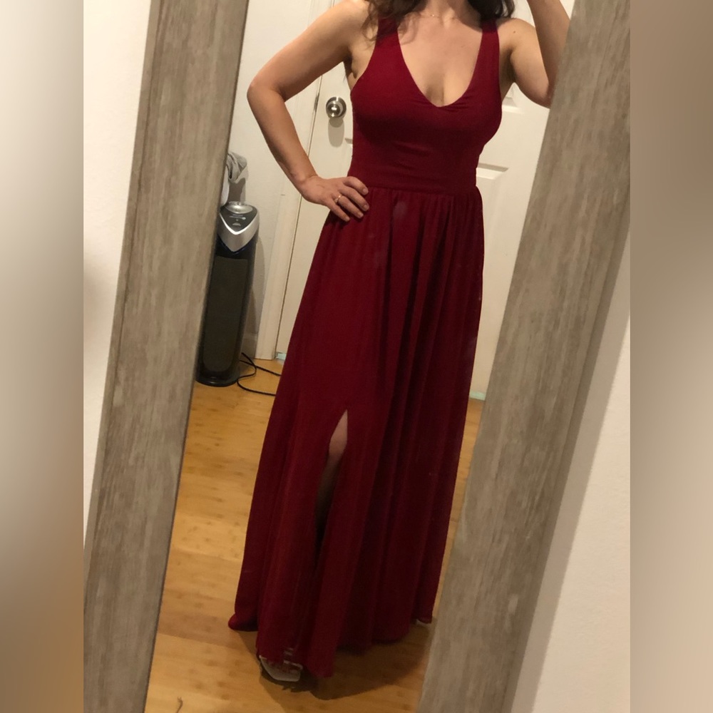 Windsor Red Chiffon Dress